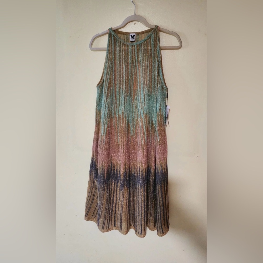 Missoni Multicolor Metallic Maxi Dress - Green, Pink, Gold, Navy